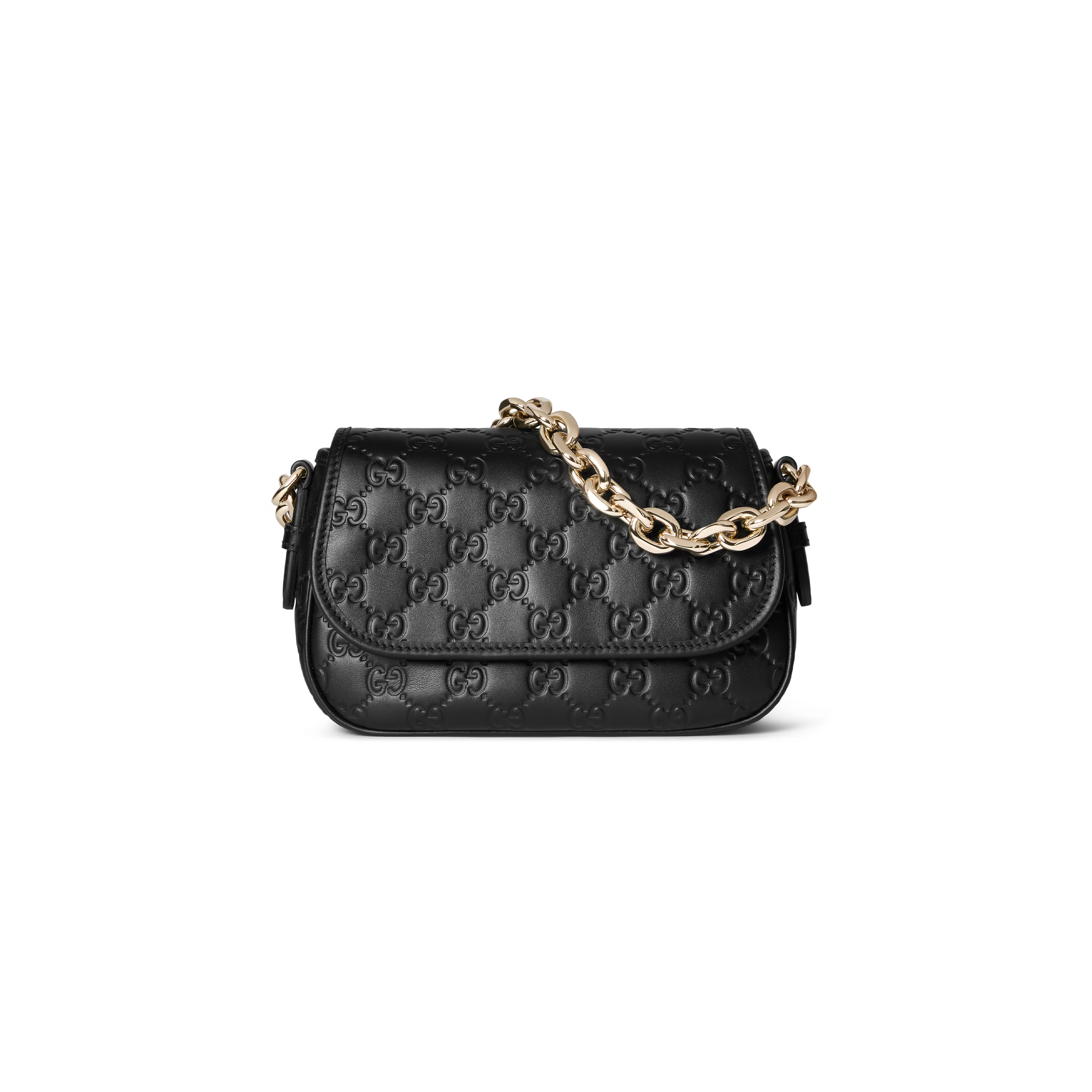 GUCCI GG EMBLEM SMALL SHOULDER BAG 847448 (20.5*13*7cm)